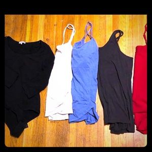 Long sleeve under shirt, & 3 camis. / tanks.